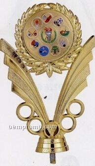 Plastic Wreath Trophy Riser (Holds 2" Medallion Insert)