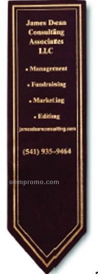 Top Grain Leather Pointed Bookmark (2"X7-1/2")
