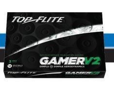 Top-flite Gamer V2 Golf Ball With Dimple In Dimple Aerodynamics - 12 Pack