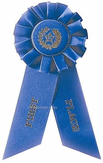 8-1/2" Rosette Style First Place Ribbon