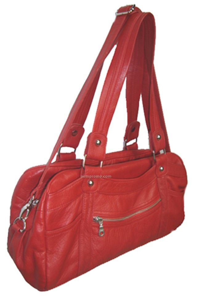 Leather Sheep Moro Purse - Poppy Red