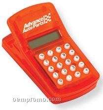 Translucent Red Magnetic Calculator W/Clip (Printed)