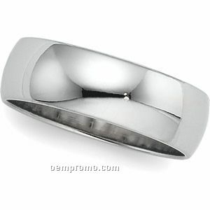 2-1/2mm 14kw Half Round Light Wedding Band Ring (Size 7)