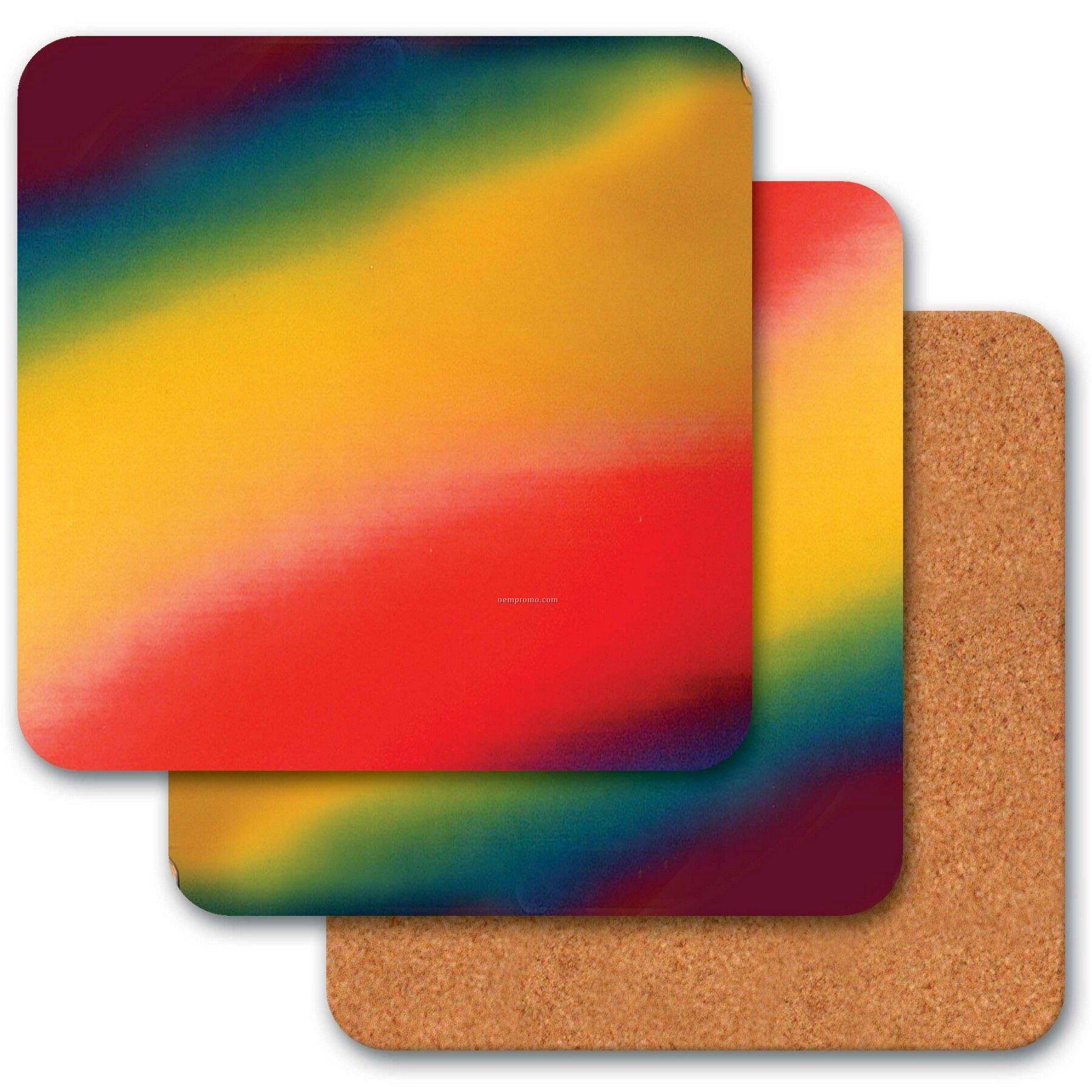 4" Square Coaster W/3d Lenticular Changing Colors Effects (Blanks)