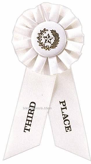 8-1/2" Rosette Style Third Place Ribbon