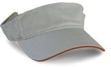 Bio-washed Chino Twill Sports Visor W/ Sandwich Bill