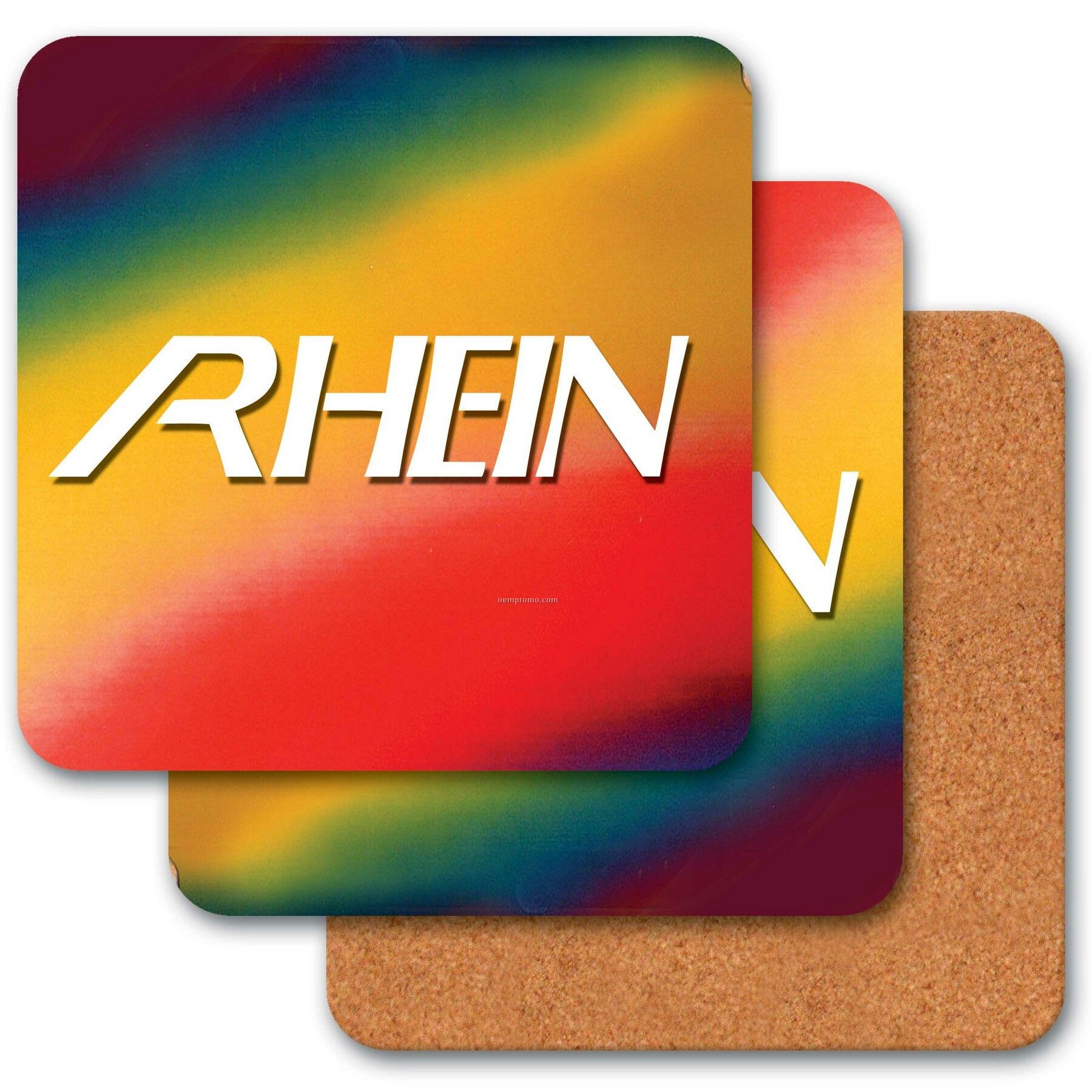 4" Square Coaster W/3d Lenticular Changing Colors Effects (Custom)