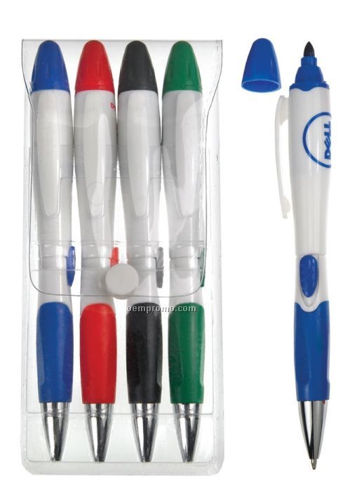 Dry Erase Marker/Pen Combo - 4 Pack