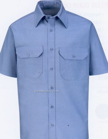 Solid Dress Uniform Short Sleeve Shirt