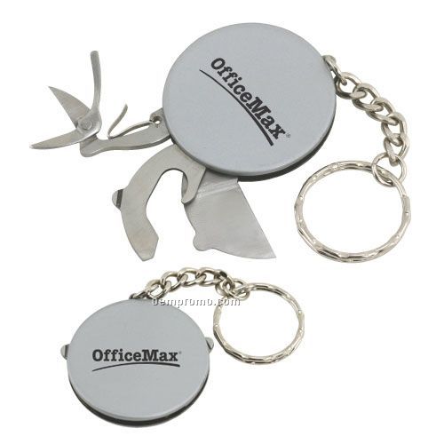 Stainless Steel Multi-tool Disk With Keychain
