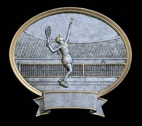 Tennis, Female Oval Sport Legend Plates - 6"
