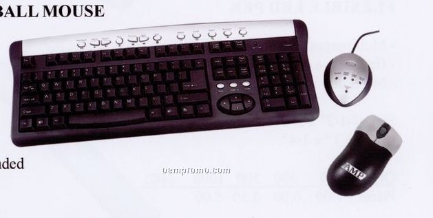 Wireless Multimedia Keyboard & Ball Mouse