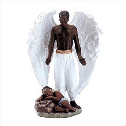 Angel With Sleeping Child Figurine