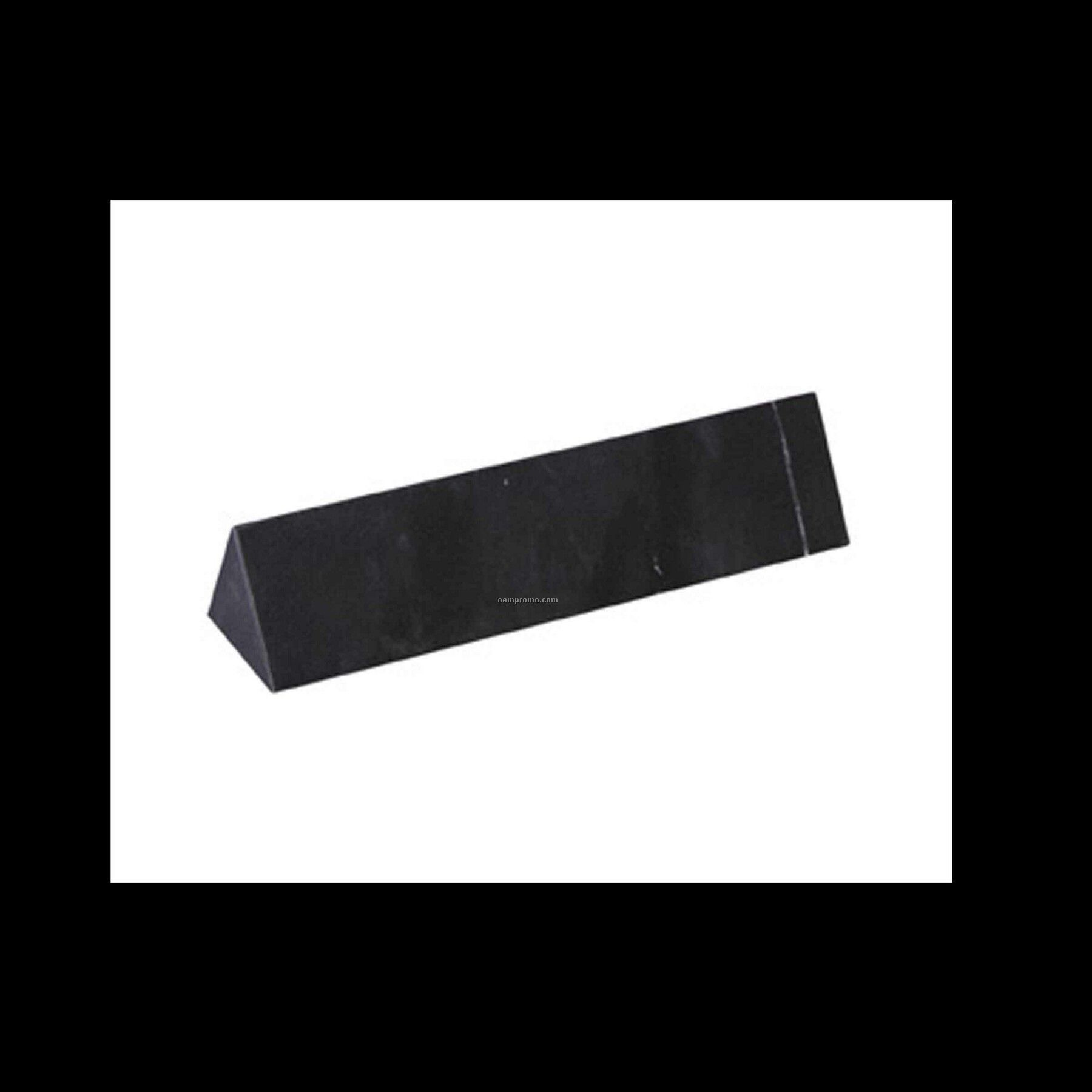Blank Triangle Name Plate Bar - Jet Black