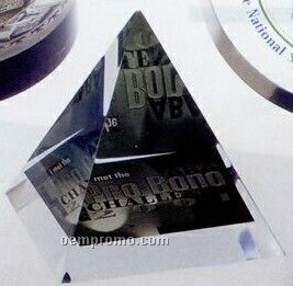 Pyramid Lucite Classic Shape Embedment W/ 4 Sides (3")