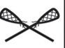 Stock Black & White Lacrosse Mascot Chenille Patch