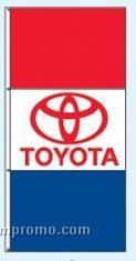 Stock Double Face Dealer Rotator Drape Flags - Toyota