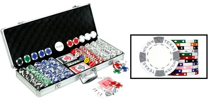 500 Texas Hold' Em 11.5 Gram Clay Chip Poker Set With Cards