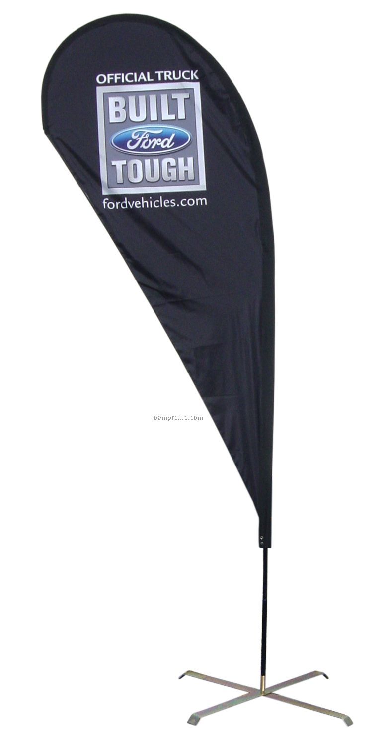 8' Single Sided Teardrop Banner System (Full Color)