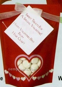 Assorted Gourmet Chocolates In Window Pouch Bag & Customized Gift Tag
