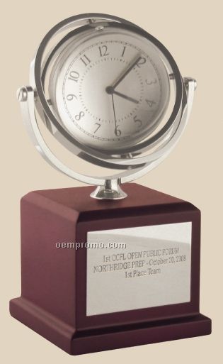 Pedestal Gyro-globe Clock & Frame