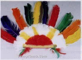 10 Feather Multi Color Headdress