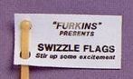Adgrabbers Swizzle Stick Flag With 6" Flat Pole