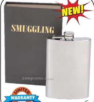 Maxam Smuggling Book Including An 8 Oz Stainless Steel Flask