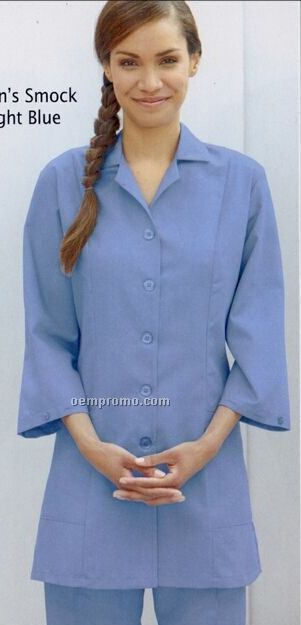 Navy Blue Red Kap Women's Fitted Smock
