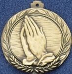 1.5" Stock Cast Medallion (Religious Praying Hands)