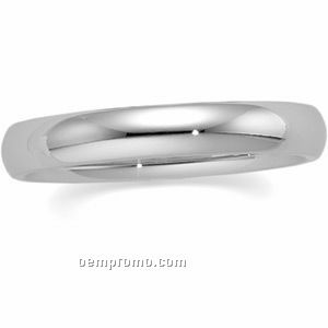 6mm Inside Round Titanium Wedding Band Ring (Size 11)