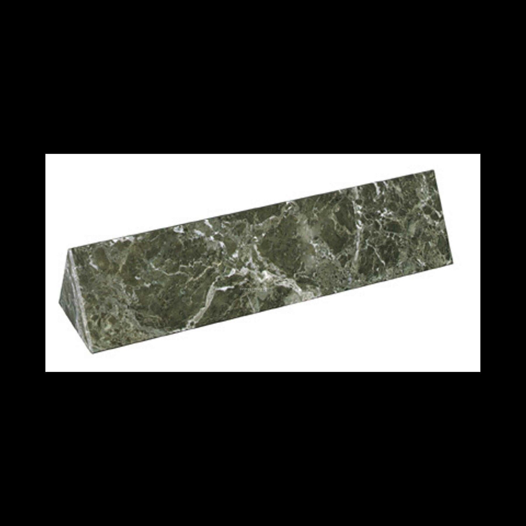 Blank Triangle Name Plate Bar - Jade Leaf Green