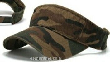 Deluxe Bio-washed Camouflage Sports Visor