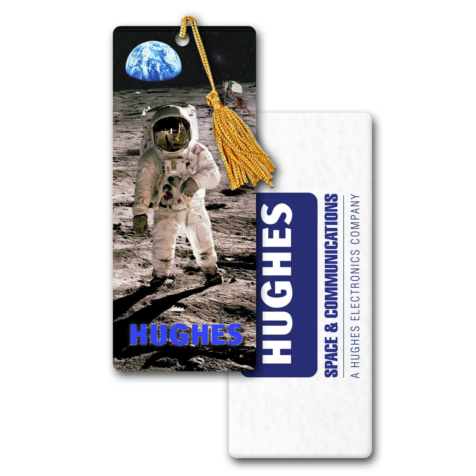 Pet Bookmark W/ 3d Effect Images Of Astronaut On The Moon (Blanks)