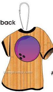 Purple Bowling Ball T-shirt Zipper Pull