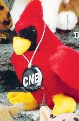7" Nature Pal Beanie Cardinal Bird