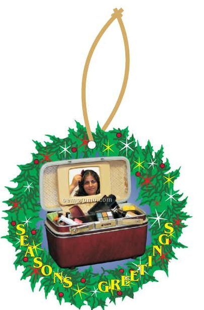 Makeup Case Executive Wreath Ornament W/ Mirrored Back (10 Square Inch)