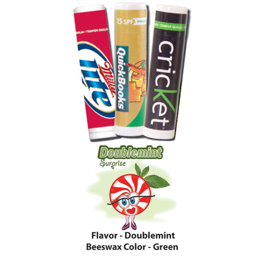 Doublemint Surprise Premium Lip Balm In Clear Tube
