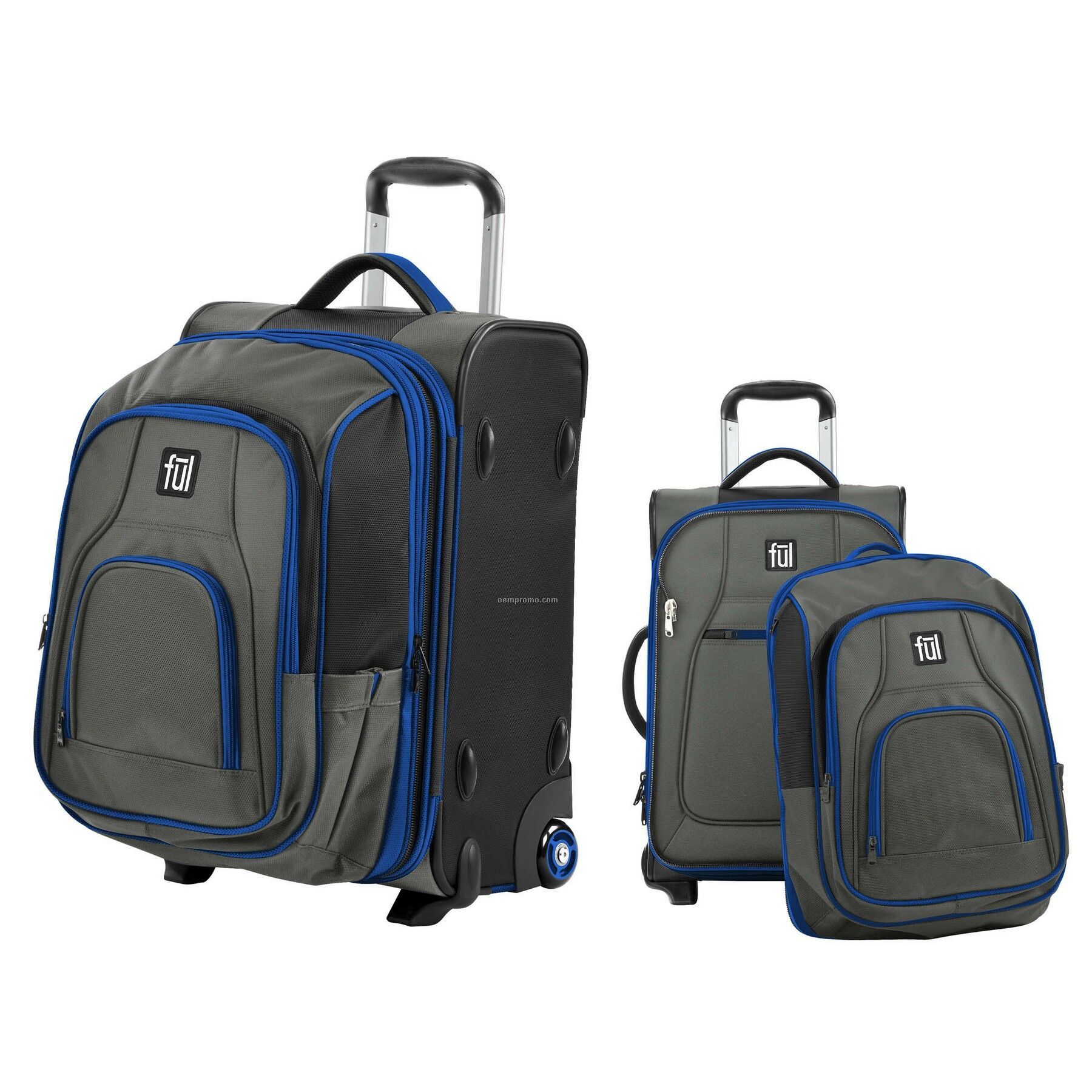 Ful Double Take 21" Wheeled Luggage With Zip-on Backpack Combo