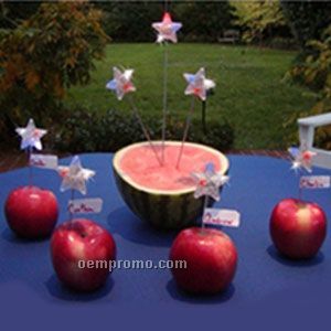 Light Up Star - Waterproof - Clear - Red, White & Blue LED