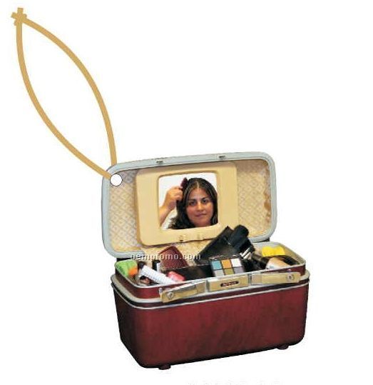 Makeup Case Executive Ornament W/ Mirrored Back (12 Square Inch)