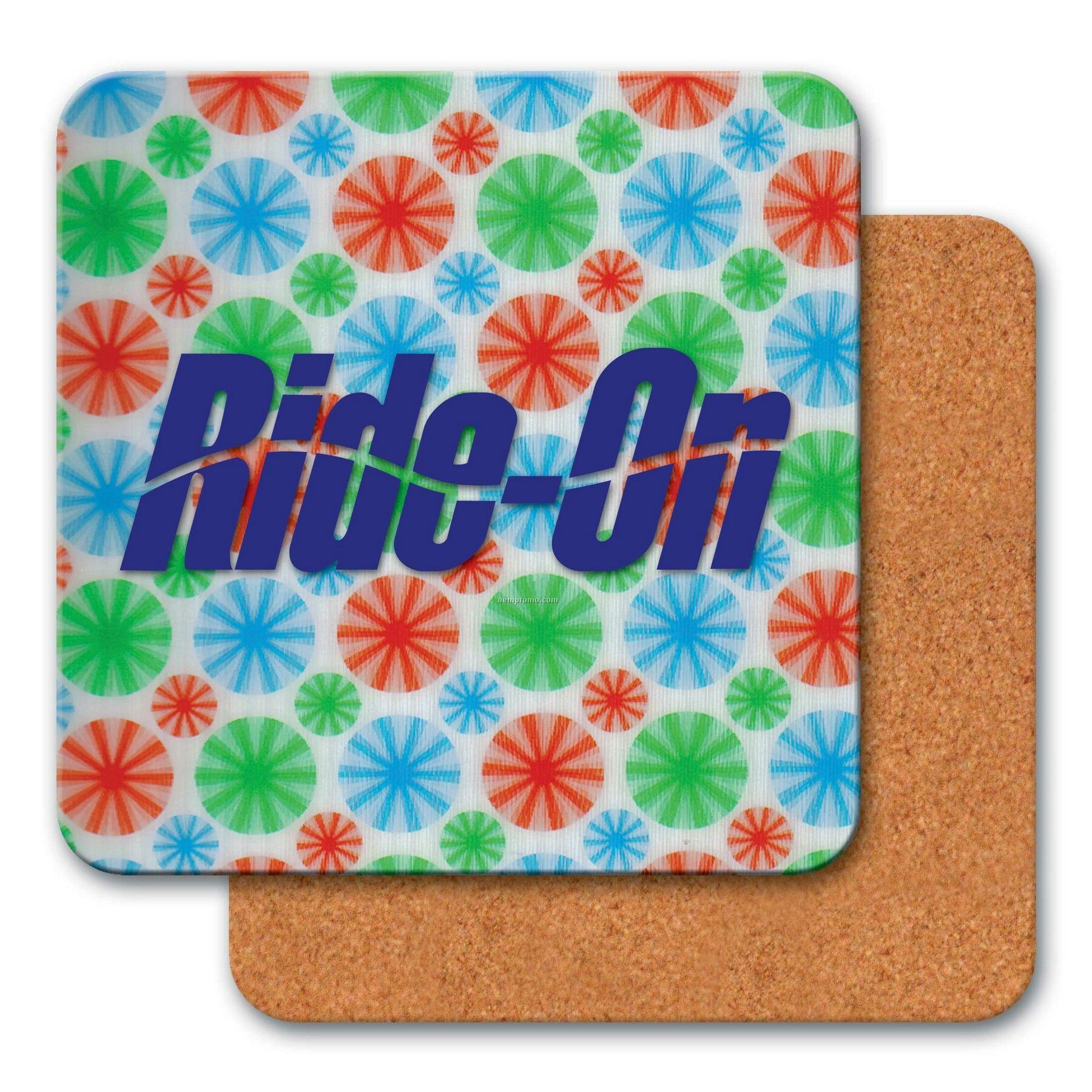 4" Square Coaster W/3d Lenticular Animated Spinning Wheels (Imprinted)