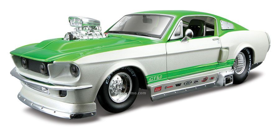 7"X2-1/2"X3" 1967 Ford Mustang Gt All Star Series Die Cast Replica