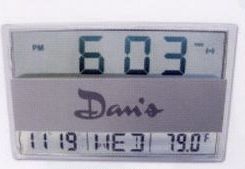 Aluminum Slim See Thru Alarm Clock W/Temperature & Calendar (3 1/2"X2 1/4")