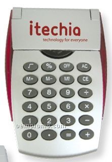 Flip Open Calculator W/ Red Sides (Printed)