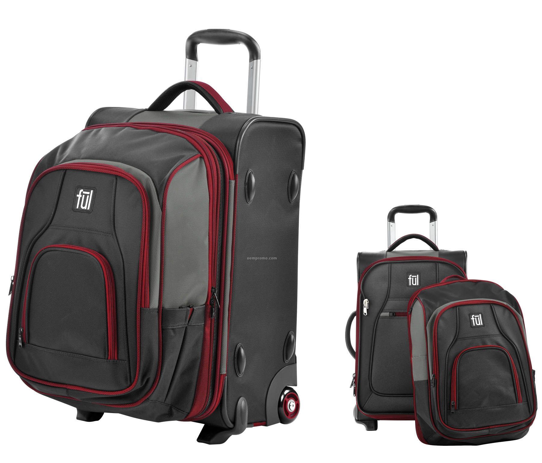 Ful Double Take 21" Wheeled Luggage With Zip-on Backpack Combo
