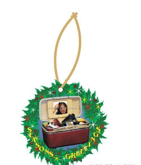 Makeup Case Executive Wreath Ornament W/ Mirrored Back (12 Square Inch)