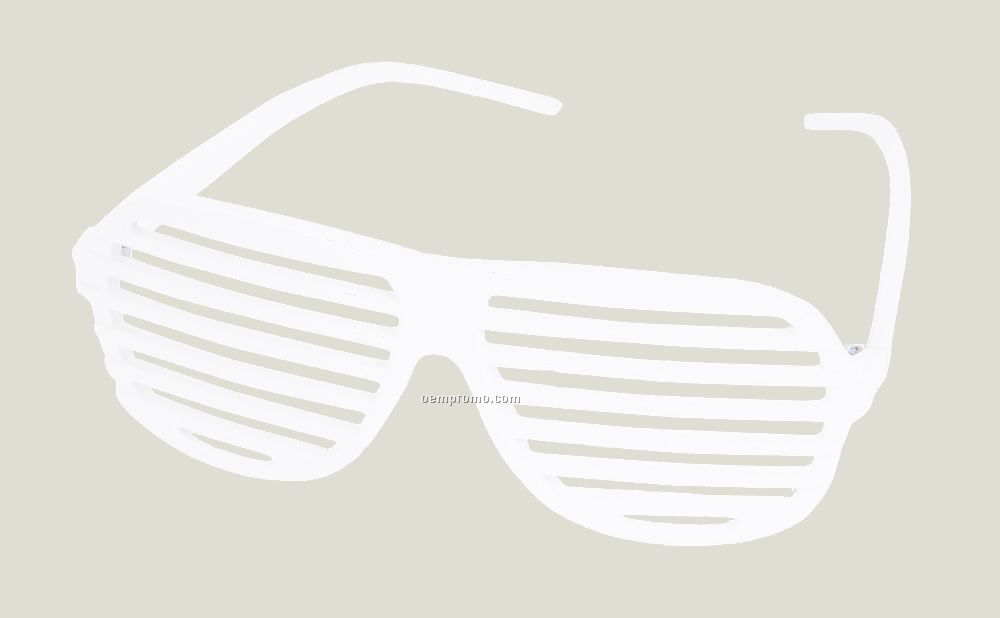 Slotted Fashion Sunglasses - All White