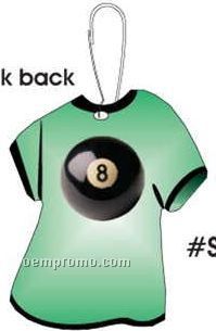 8 Ball T-shirt Zipper Pull