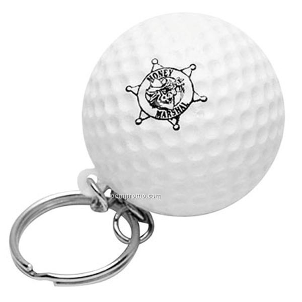 Golf Ball Key Chain Stress Reliever